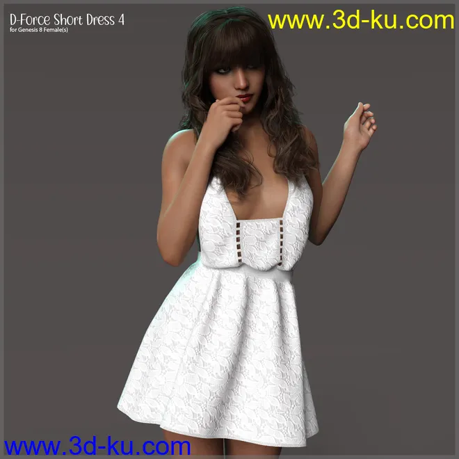 D-Force Short Dress4 for G8F模型的图片1