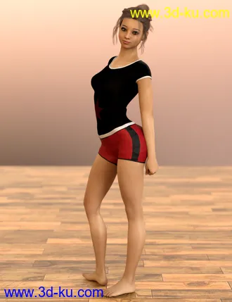 3D打印模型D.E.M. Dancewear Model E-Girl Poses Vol 2 for Genesis 8 Female的图片
