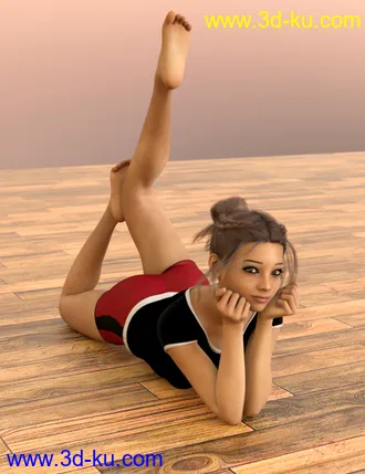 3D打印模型D.E.M. Dancewear Model E-Girl Poses Vol 2 for Genesis 8 Female的图片