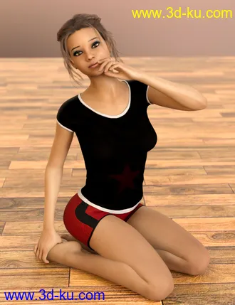 3D打印模型D.E.M. Dancewear Model E-Girl Poses Vol 2 for Genesis 8 Female的图片