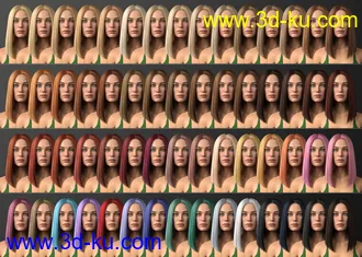3D打印模型Dalila Hair For Genesis 8 and 8.1 Female的图片