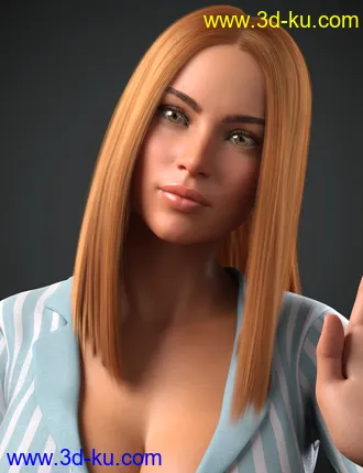 3D打印模型Dalila Hair For Genesis 8 and 8.1 Female的图片