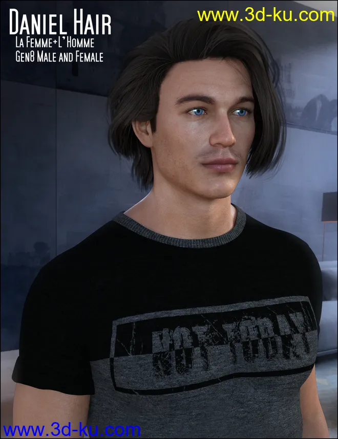 Daniel Hair L'Homme, La Femme, Gen 8 MaleFemale模型的图片1