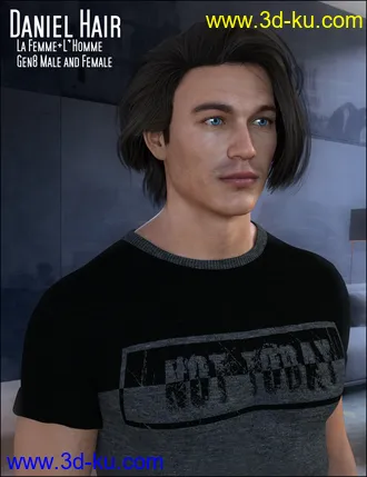 3D打印模型Daniel Hair L'Homme, La Femme, Gen 8 MaleFemale的图片