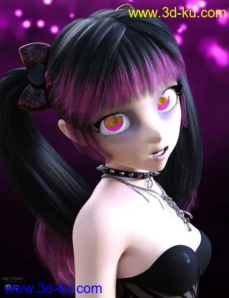 3D打印模型Dark Anime Eyes & Lashes for Genesis 8 Female(s)的图片