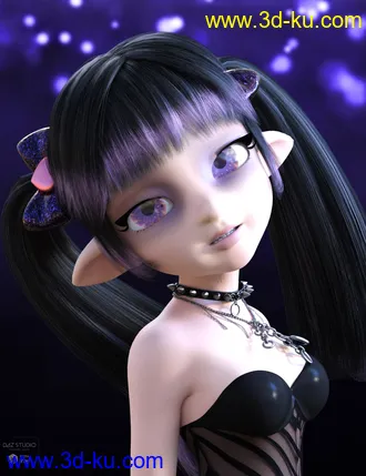 3D打印模型Dark Anime Eyes & Lashes for Genesis 8 Female(s)的图片