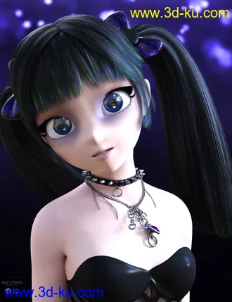3D打印模型Dark Anime Eyes & Lashes for Genesis 8 Female(s)的图片