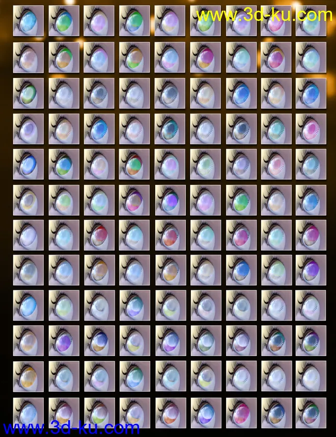 Dark Anime Eyes & Lashes for Genesis 8 Female(s)模型的图片11