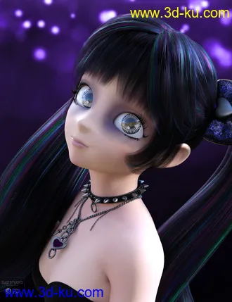 3D打印模型Dark Anime Eyes & Lashes for Genesis 8 Female(s)的图片