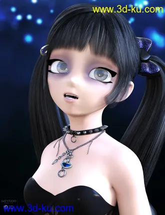 3D打印模型Dark Anime Eyes & Lashes for Genesis 8 Female(s)的图片