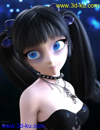 3D打印模型Dark Anime Eyes & Lashes for Genesis 8 Female(s)的图片