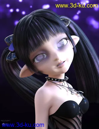 3D打印模型Dark Anime Eyes & Lashes for Genesis 8 Female(s)的图片