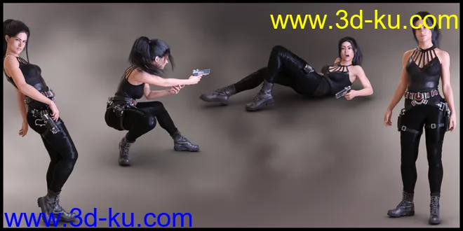 Dauntless Poses for CJ 8 and Genesis 8 Female模型的图片2