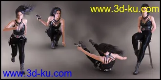 3D打印模型Dauntless Poses for CJ 8 and Genesis 8 Female的图片