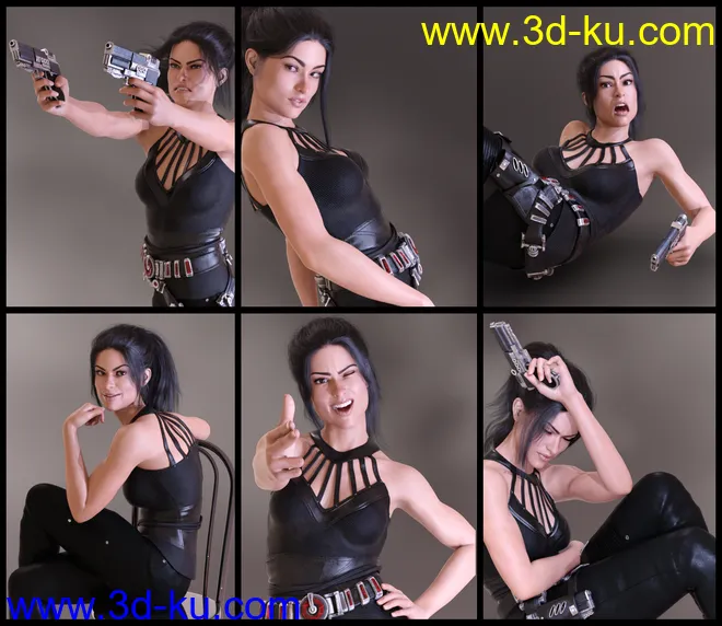 Dauntless Poses for CJ 8 and Genesis 8 Female模型的图片7