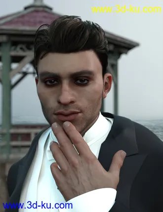 3D打印模型Davit HD and Davit Hair for Genesis 8 and 8.1 Male的图片