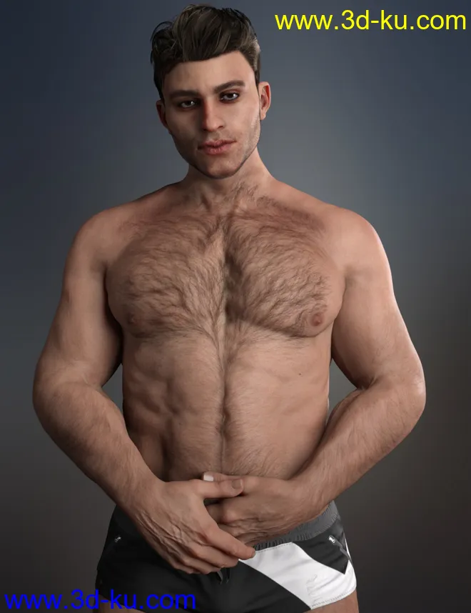 Davit HD and Davit Hair for Genesis 8 and 8.1 Male模型的图片3