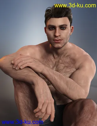 3D打印模型Davit HD and Davit Hair for Genesis 8 and 8.1 Male的图片