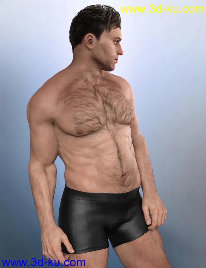 Davit HD and Davit Hair for Genesis 8 and 8.1 Male模型的图片5