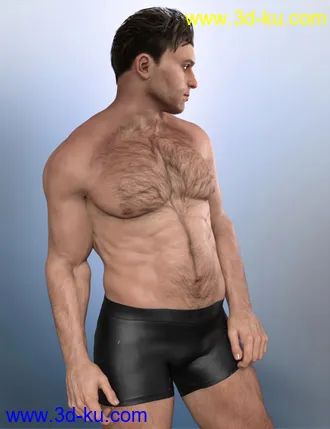 3D打印模型Davit HD and Davit Hair for Genesis 8 and 8.1 Male的图片