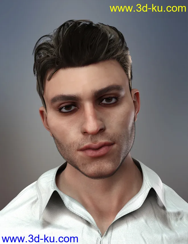 Davit HD and Davit Hair for Genesis 8 and 8.1 Male模型的图片6