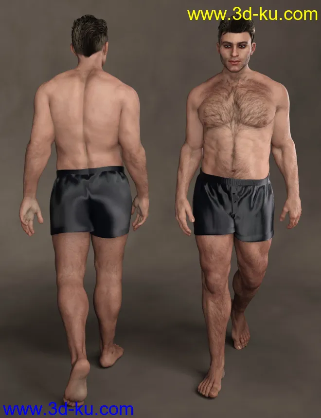 Davit HD and Davit Hair for Genesis 8 and 8.1 Male模型的图片7