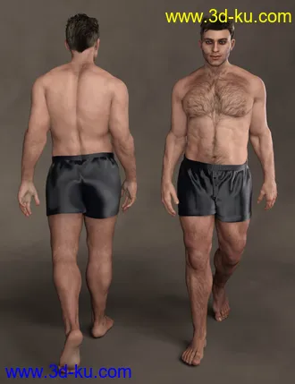 3D打印模型Davit HD and Davit Hair for Genesis 8 and 8.1 Male的图片