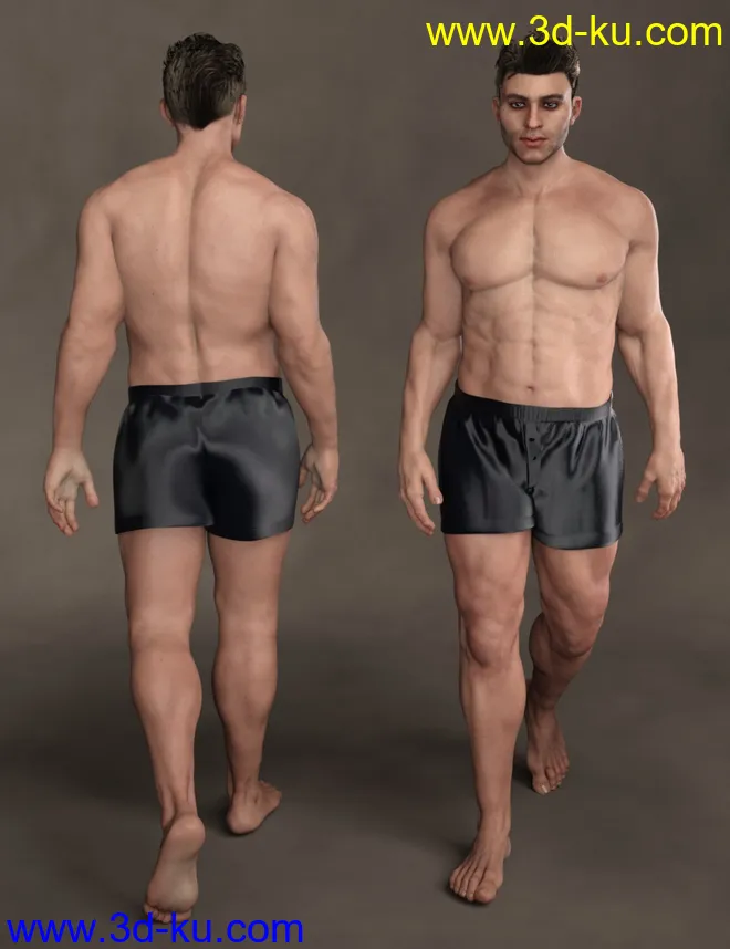 Davit HD and Davit Hair for Genesis 8 and 8.1 Male模型的图片8