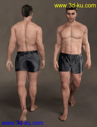 3D打印模型Davit HD and Davit Hair for Genesis 8 and 8.1 Male的图片