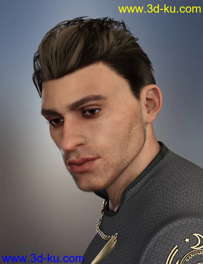 Davit HD and Davit Hair for Genesis 8 and 8.1 Male模型的图片9