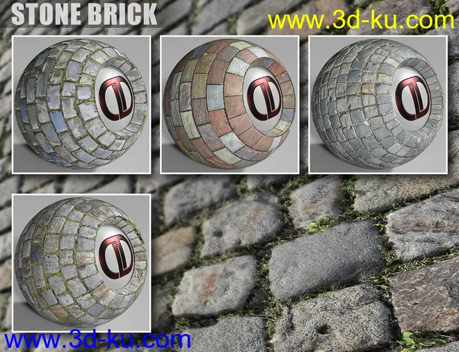 DD PBR Brick Shaders for Iray模型的图片2