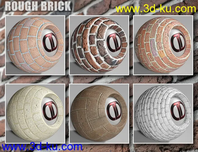 DD PBR Brick Shaders for Iray模型的图片8