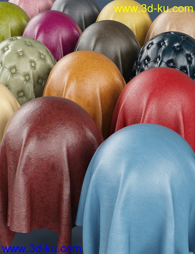 DD PBR Leather Shaders for Iray模型的图片1