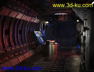 3D打印模型Deteriorated Sci-Fi Corridor的图片