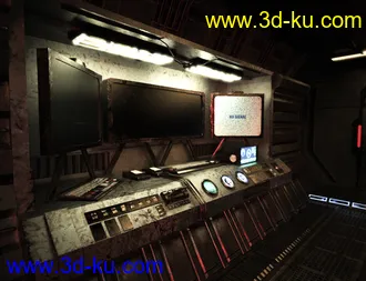 3D打印模型Deteriorated Sci-Fi Corridor的图片
