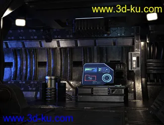 3D打印模型Deteriorated Sci-Fi Corridor的图片