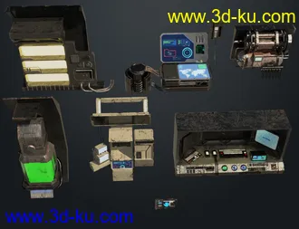 3D打印模型Deteriorated Sci-Fi Corridor的图片