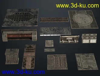 3D打印模型Deteriorated Sci-Fi Corridor的图片