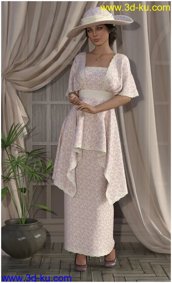 dForce - Edith Outfit for G8F模型的图片1