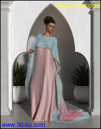 3D打印模型dForce - Long Train Cape - G8F的图片