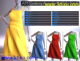 3D打印模型dForce Aprons Mega Pack for Genesis 8 and 8.1 Females的图片