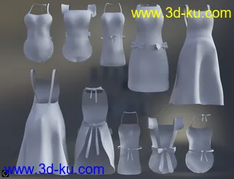 3D打印模型dForce Aprons Mega Pack for Genesis 8 and 8.1 Females的图片