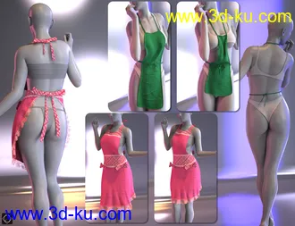 3D打印模型dForce Aprons Mega Pack for Genesis 8 and 8.1 Females的图片