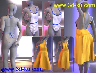 3D打印模型dForce Aprons Mega Pack for Genesis 8 and 8.1 Females的图片