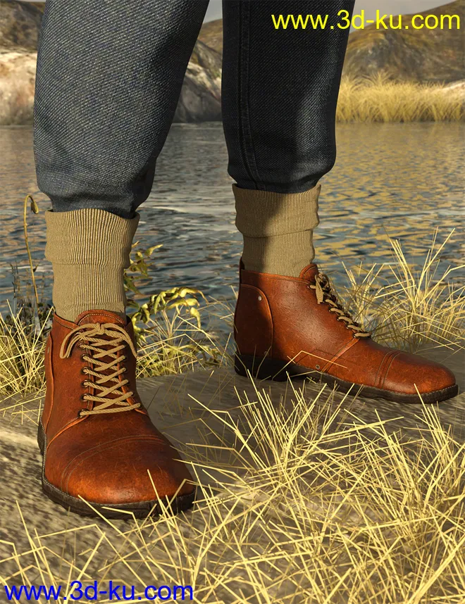 dForce Aran Sweater Outfit for Genesis 8 Males模型的图片7