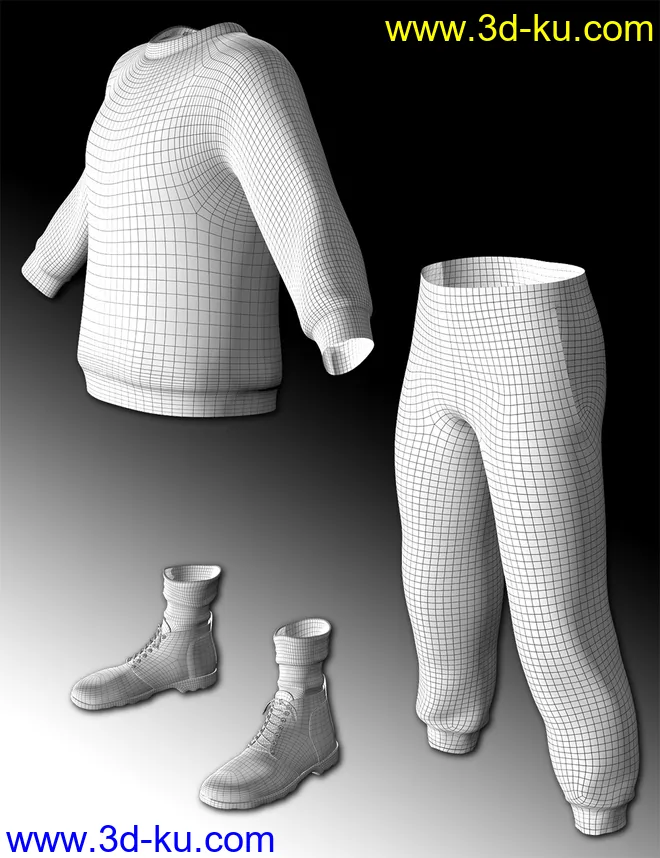 dForce Aran Sweater Outfit for Genesis 8 Males模型的图片10