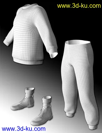 3D打印模型dForce Aran Sweater Outfit for Genesis 8 Males的图片