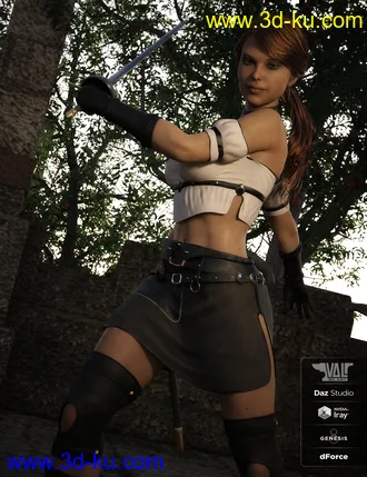 3D打印模型dForce Arvine Sword Outfit for Genesis 8 Female(s)的图片