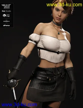 3D打印模型dForce Arvine Sword Outfit for Genesis 8 Female(s)的图片