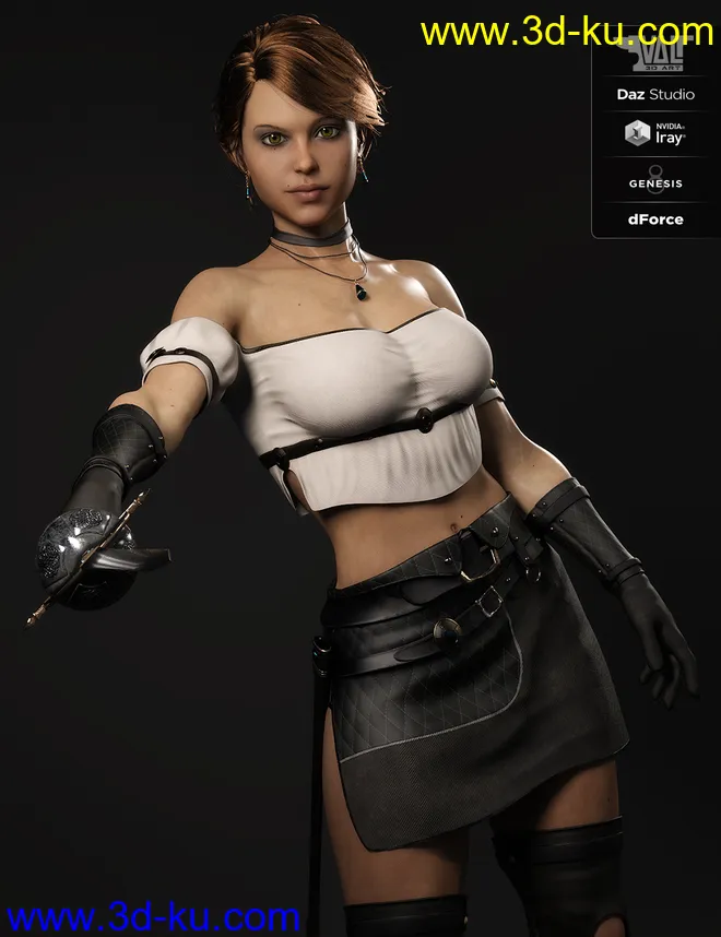 dForce Arvine Sword Outfit for Genesis 8 Female(s)模型的图片9